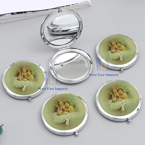 Miniatura 3 de 12 piezas de espejo compacto para bautizo, recuerdos de bautizo, regalo para invitados