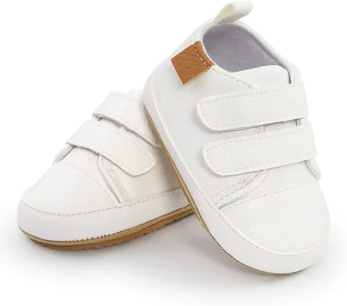 Miniatura 4 de SOFMUO Zapatos deportivos de piel sintética para bebés niños y niñas con suela de goma suave mocasines Oxford para recién nacidos antideslizantes