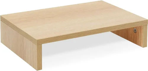 Miniatura 12 de TEAMIX Elevador de monitor de 14.2 pulgadas, elevador de monitor de madera con almacenamiento para escritorio, soporte de monitor pequeño