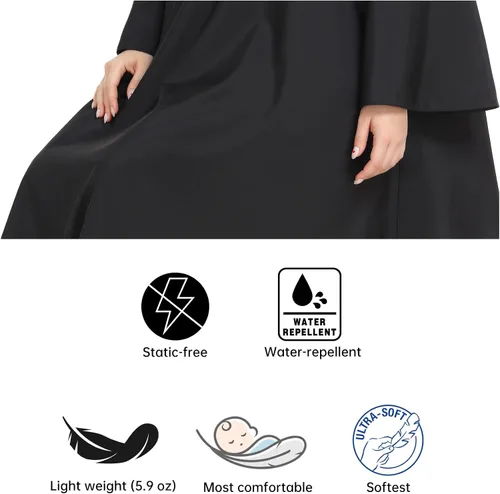 Miniatura 4 de Professional Barber & Salon Cape with Sleeves Large Hair & Water Repellent Cutting Cape with Adjustable Snaps