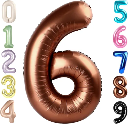 Miniatura 296 de Globos de números de 5 globos de 40 pulgadas, decoraciones de cumpleaños azules para niños y niñas, globos de números azul marino grandes