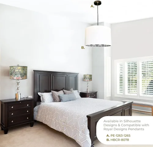 Miniatura 7 de Royal Designs, Inc. Sombra decorativa de tambor hecha a mano, hecha en Estados Unidos, 10 pulgadas, HBC-8073-10-2, jardín de mariposas - 2
