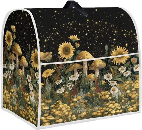 Miniatura 21 de Funda para batidora con estampado de girasol y bandera americana, cubierta protectora contra el polvo, adecuada para la mayoría de los modelos