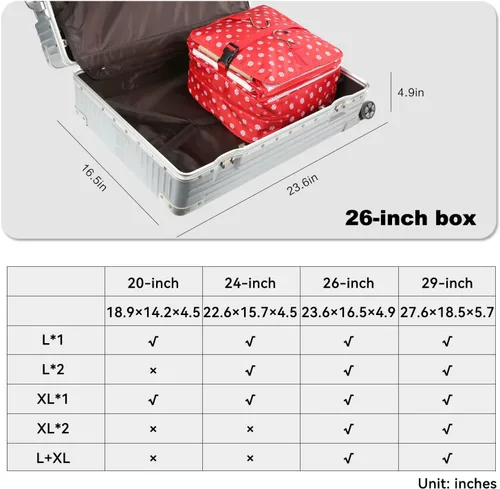 Miniatura 61 de TABITORA - Estantería portátil y plegable de gran capacidad con ganchos para colgar, ideal como almacenamiento para viajes