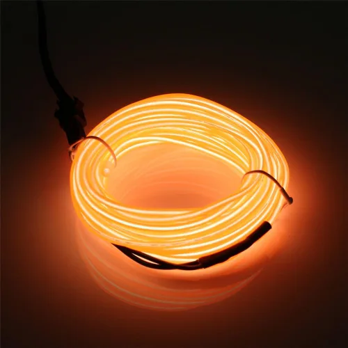 Miniatura 14 de JIGUOOR - Tira de luces de neón brillantes con cable EL y paquete de baterías, de 9.8 pies, 360 ° de iluminación, para bricolaje, festivales, Azul