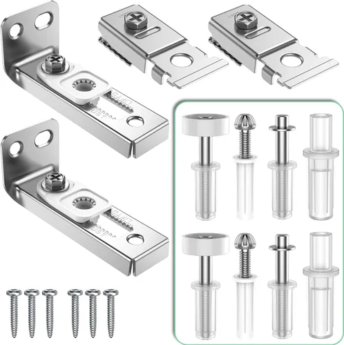 Miniatura 8 de Kit de Reparación de Herrajes para Puerta Plegable - 1 Paquete Kit de Herrajes para Puerta de Granero de Armario Bi-fold para Riel de 7/8" a 1