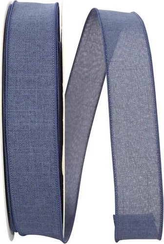 Miniatura 30 de Cinta Reliant Ribbon 92573W-031-09K para borde con alambre Everyday Linen Value, 1-1/2 pulgadas x 50 yardas, color negro