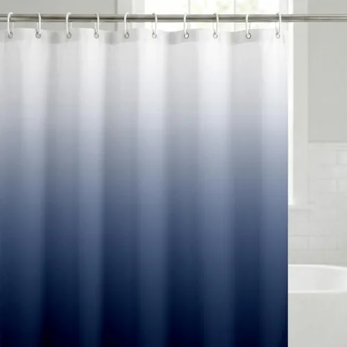 Miniatura 22 de Americanflat 71x74 Cortina de Ducha Sólida Negra - Cortina de Ducha Larga Resistente al Agua con Ojales de Metal Duraderos y 12 Ganchos - 100%