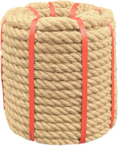 Miniatura 13 de Cuerda de cáñamo de 1 pulgada x 50 pies, cuerda trenzada de 4 hebras resistente para manualidades, decoración náutica, tira y afloja, paisajismo