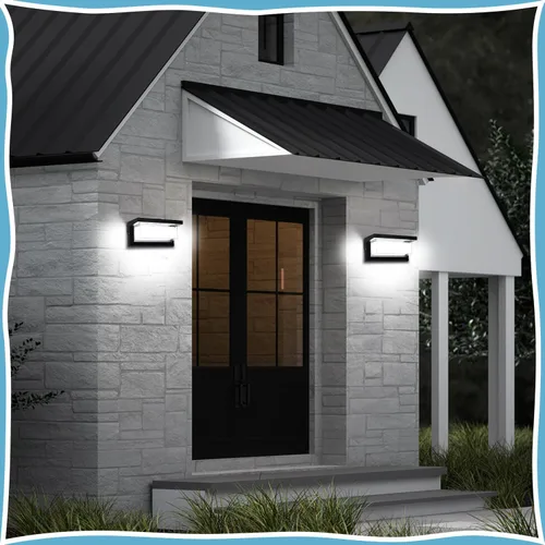 Miniatura 9 de Luces de porche al aire libre de 6000K, luz de pared LED de 18W 1800LM, accesorios de exterior modernos antioxidantes y resistentes al agua IP65