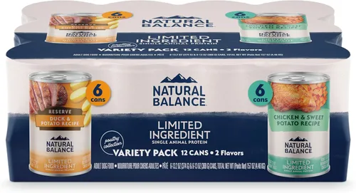 Miniatura 15 de Natural Balance Limited Ingredient Alimento enlatado húmedo para perros adultos, sin granos, receta de pollo y batata, 13 onzas (paquete de 12)