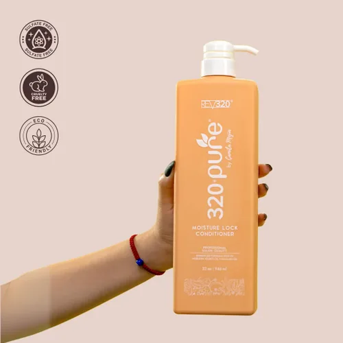 Miniatura 7 de 320Pure - Acondicionador de bloqueo de humedad de 32 onzas, acondicionador hidratante para el cabello para mujeres y hombres, sin sulfatos, fórmula