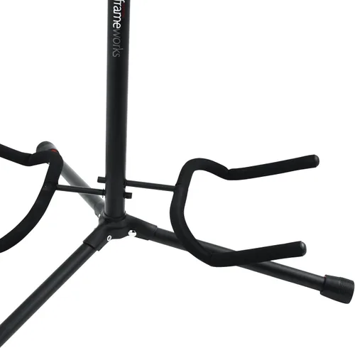 Miniatura 9 de Gator Frameworks Soporte de guitarra doble ajustable; Sostiene dos guitarras eléctricas o acústicas (GFW-GTR-2000), negro