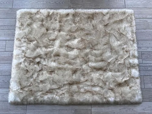 Miniatura 20 de LAMBZY Elegante y sofisticada alfombra rectangular de piel de oveja (beige, 2 x 3 pies)