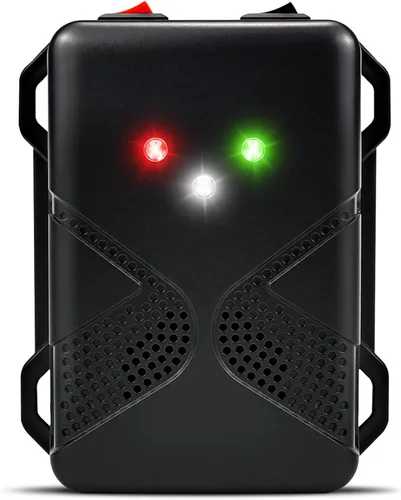 Miniatura 2 de Repelente de roedores para debajo del capó, funciona con pilas, ultrasónico y luz estroboscópica, disuasorio de ratones y ratas para motores