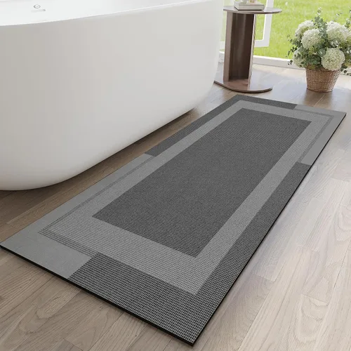 Miniatura 15 de YDKGL Alfombra de Baño Antideslizante, Respaldo de Goma Ultra Delgada Alfombras de Baño que Caben Debajo de la Puerta Secado Rápido Súper Absorbente