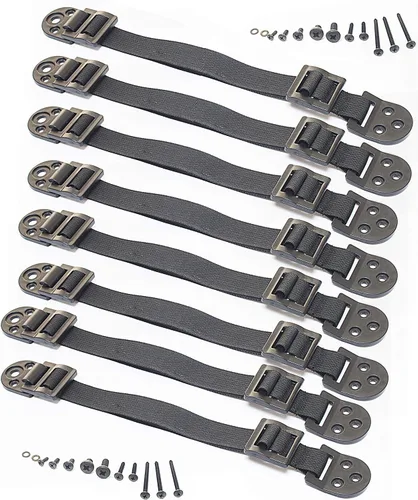 Miniatura 6 de Boxiki Kids Anclajes ajustables para muebles anti-punta para kit de anclaje de tocador y prueba de bebés. 8 anclajes de pared de PC y correas