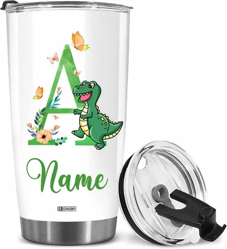 Miniatura 18 de BECHUSKY Vaso personalizado de viaje de diente de león con tapa, 20 onzas, Acepta lo que es dejar ir de lo que era de madera Taraxacum flor floral