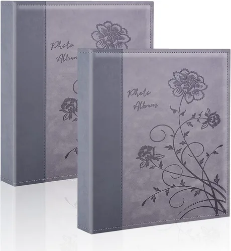 Miniatura 14 de Álbum de fotos de 8x10 con páginas transparentes y bolsillos, cubierta de piel, deslizable, para 50 fotos verticales de 8x10, libro de fotos