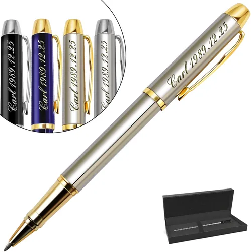 Miniatura 14 de Aolun Bolígrafos personalizados, bolígrafo grabado personalizado, perfecto para cumpleaños, negocios, fiestas con nombre, eslogan o logotipo, tinta