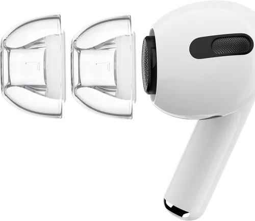 Miniatura 9 de RFUNGUANGO [4 pares] Almohadillas de repuesto para AirPods Pro de 2ª/1ª generación con orificios de reducción de ruido, almohadillas de silicona