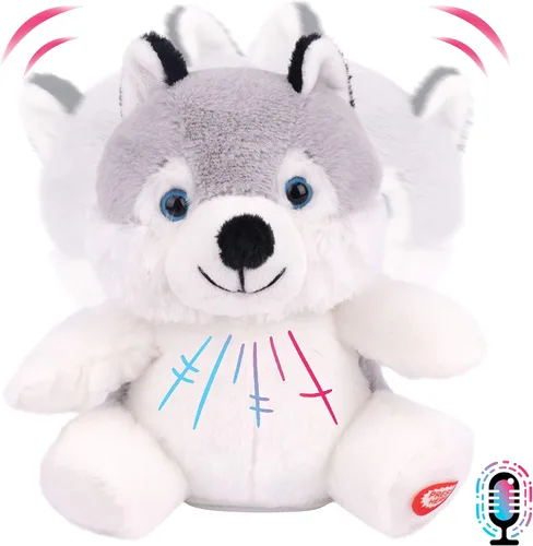 Miniatura 10 de Hopearl Talking Giraffe Repeats What You Say Shaking Head Juguete eléctrico interactivo animado de peluche para niños pequeños, 9.5 pulgadas