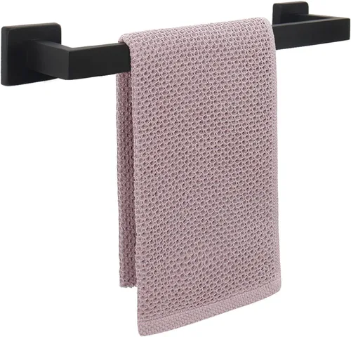 NearMoon Barra para Toallas, Accesorios de Baño Premium de Acero Inoxidable Cuadrado Engrosado, Estante para Toallas de Ducha para Baño, Soporte
