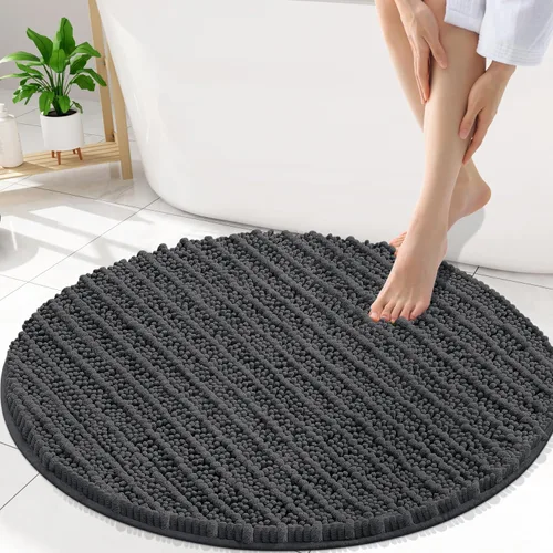 Miniatura 259 de Smiry Alfombras de Baño 24x16 pulgadas, Alfombras de Baño de Chenilla Extra Suaves y Absorbentes, Respaldo de Goma Antideslizante, Lavable a Máquina