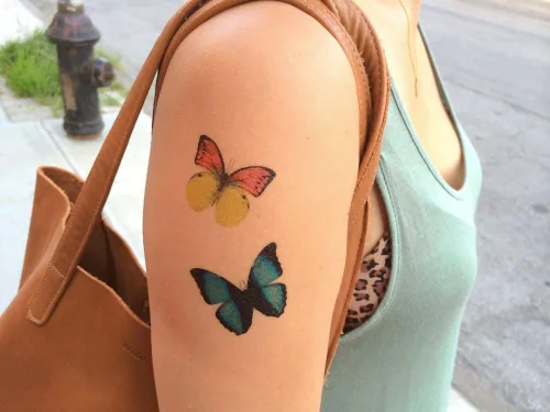 Miniatura 4 de Tatuajes de mariposa temporales coloridos - 5 hojas - por Butterfly Utopia
