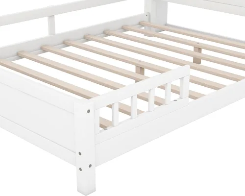 Miniatura 6 de Harper & Bright Designs Base de cama matrimonial con cabecera de almacenamiento y luz LED integrada, cama de plataforma de tamaño matrimonial