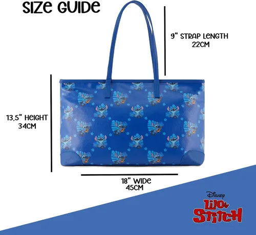 Miniatura 4 de Disney Lilo and Stitch - Bolso de mano para niñas, niños, adolescentes y adultos, de piel sintética de puntada, bolso de mano para cosplay con bolsa