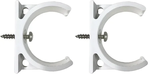 Miniatura 5 de Soporte de montaje para filtros de agua en línea (máquinas de hielo, refrigeradores, subfregadero) 2 pulgadas de diámetro con tornillo, blanco