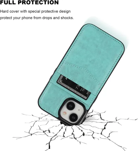 Miniatura 6 de KIHUWEY Compatible con estuche de billetera 15 con soporte para tarjeta de crédito, funda protectora de cuero premium con cierre magnético y soporte