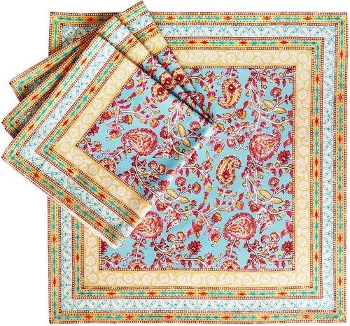 Miniatura 51 de Maison d' Hermine Happy Florals - Juego de 4 servilletas 100% algodón suave y cómodo perfectas para cenas familiares, bodas, fiestas de cóctel, 063