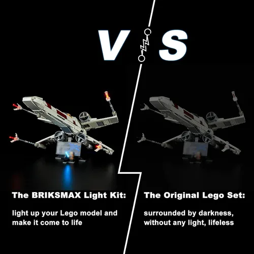 Miniatura 5 de Kit de iluminación LED Briksmax para LEGO-75355 X-Wing Starfighter – Compatible con modelo de bloques de construcción Lego Star Wars – no incluye