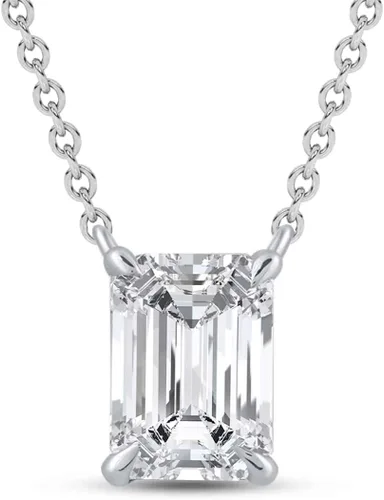 Miniatura 22 de La Joya Collares de diamantes de 1 quilate para mujer Collar de diamante solitario cultivado en laboratorio GH VS/SI Cadena de oro macizo