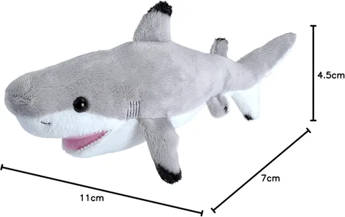 Miniatura 2 de Wild Republic Tiburón de punta negra, animal de peluche, juguete de peluche, regalos para niños, 11 pulgadas