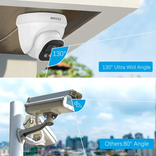 Miniatura 3 de OOSSXX Sistema de cámara de seguridad 4K PoE con monitor de 10 pulgadas, 4 cámaras con cable para exteriores e interiores, NVR de 4 canales