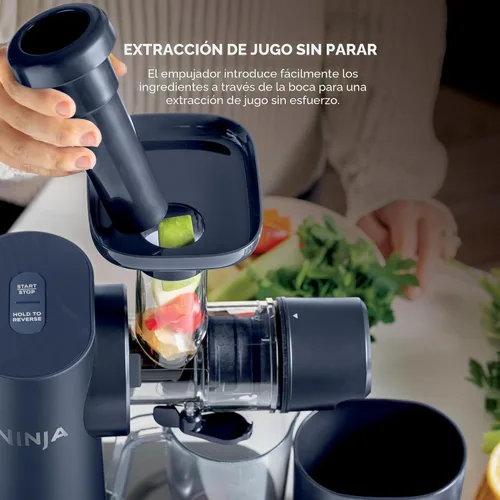 Miniatura 8 de Ninja NeverClog - Exprimidor de prensa en frío, potente exprimidor eléctrico de masticación lenta con control de pulpa, capacidad XL, jarra de jugo
