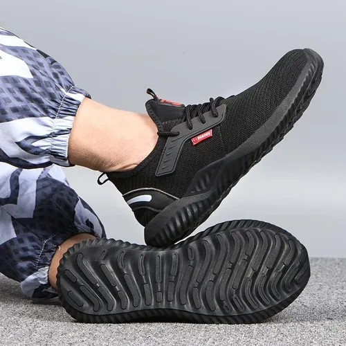 Miniatura 6 de SUADEX Zapatos de punta de acero para hombres y mujeres, zapatos de trabajo ligeros, indestructibles y transpirables, zapatos de seguridad