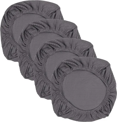 Miniatura 8 de Yikko - Fundas elásticas de jacquard con licra suave, con textura de grano de maíz, para sillas, aptas para oficina, comedor, bar, fundas