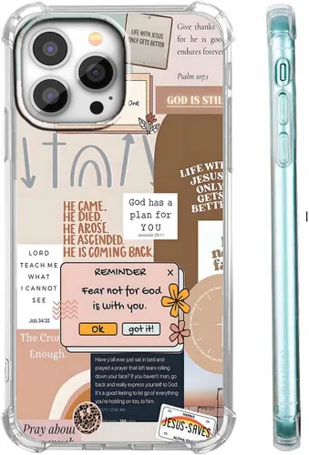 Miniatura 32 de Funda para Celular con Versículos de la Biblia, Colocación de Citas Cristianas de Jesús, Diseño Collage, Funda Protectora Suave de TPU de Moda