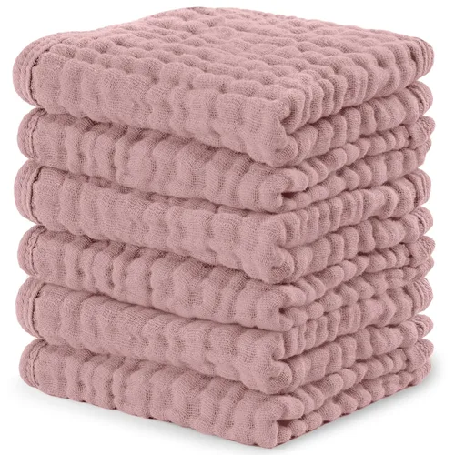 Miniatura 73 de Comfy Cubs - Juego de paños de muselina para eructos de 20 x 10 pulgadas, paquete de 10, tamaño grande, 6 capas, 100% algodón, absorbentes, seguros