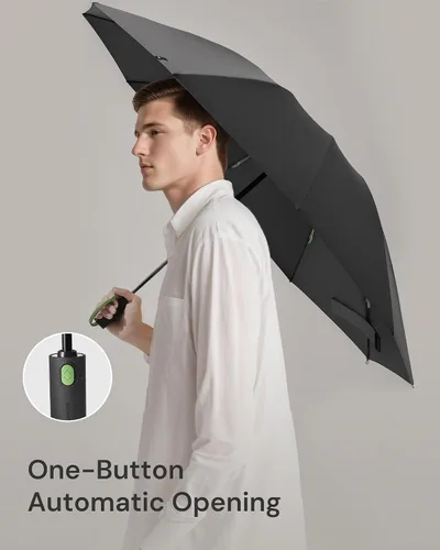 Miniatura 3 de BENEUNDER Paraguas compactos de viaje para lluvia, plegado invertido inverso, 41 pulgadas41.3 in, resistente al viento, paraguas automático