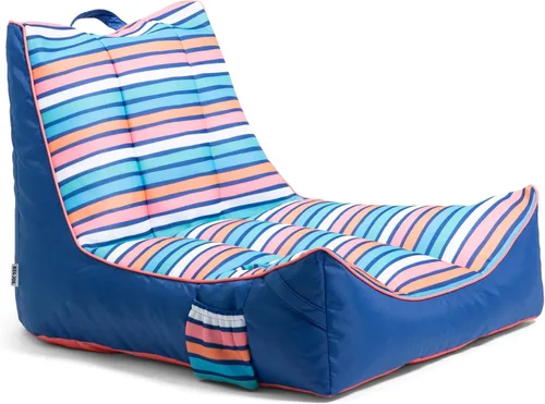 Miniatura 29 de Big Joe Captain's Float - Tumbona para piscina, no necesita inflado, malla de doble cara con rayas náuticas americanas, tela de drenaje rápido, 3