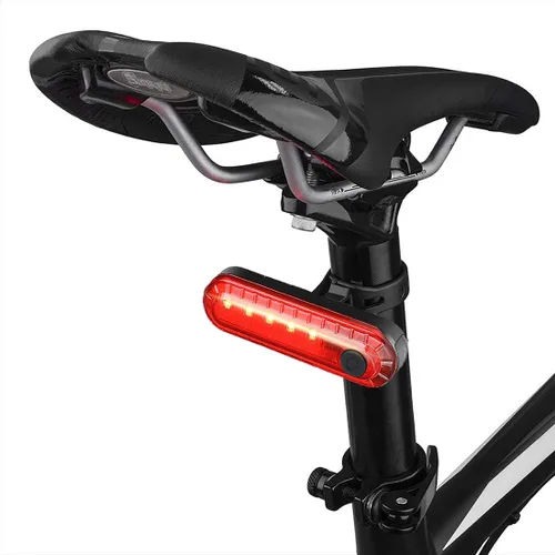 Miniatura 5 de Luz trasera de bicicleta, luces traseras de bicicleta USB-C recargable LED linterna de seguridad para ciclismo con 4 modos de luz para carretera