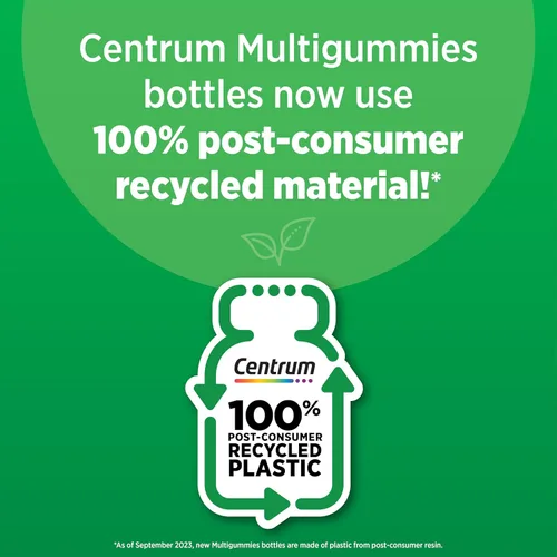 Miniatura 8 de Centrum MultiGummies Gummy Multivitamínico para adultos, suplemento multivitamínico/multimineral con vitaminas D, B y E, sabor a fruta surtido, 18