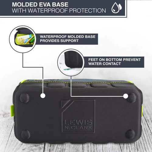 Miniatura 3 de Lewis N. Clark Kit de aseo Travelflex, Carbón vegetal, Para equipaje, equipaje de mano o maleta