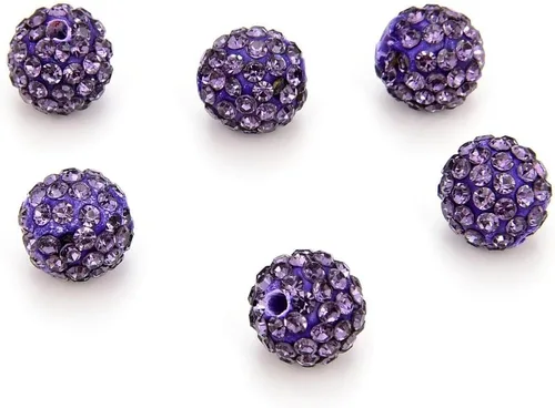Miniatura 9 de 50 unidades Adabele Grado A con diamantes de imitación de cristal pavimentan cuentas sueltas de 0.315 in azul zafiro claro, arcilla polimérica