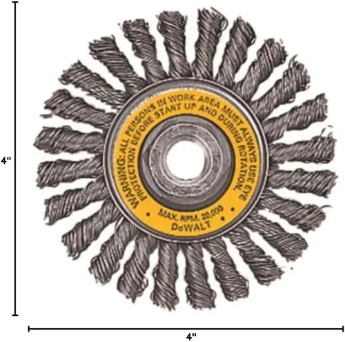 Miniatura 5 de DEWALT Rueda de alambre, torsión de cable, 4 pulgadas (DW4930) (paquete de 5)